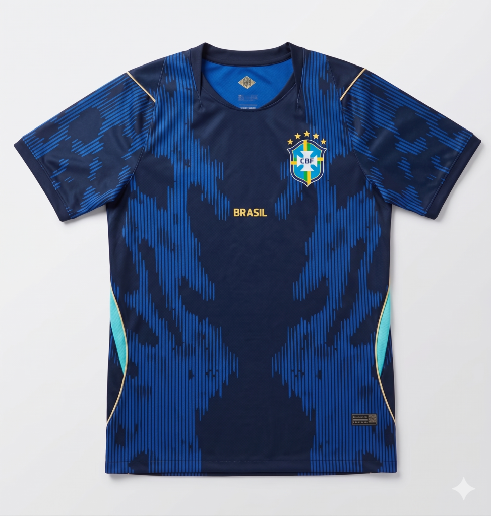 Nova camisa azul da Seleção Brasileira para a Copa 2026
